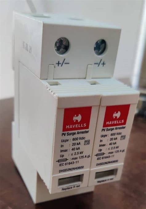 Home PV+ DC SPD 600V Type-2, Surge Protection Device Havells ...