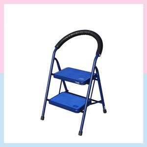 Familia 2 Step Steel Ladder for Home Heavy Duty | Foldable with Wide ...