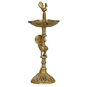 Buy Webelkart Premium Peacock Indian Traditional Metal Table Deepak ...