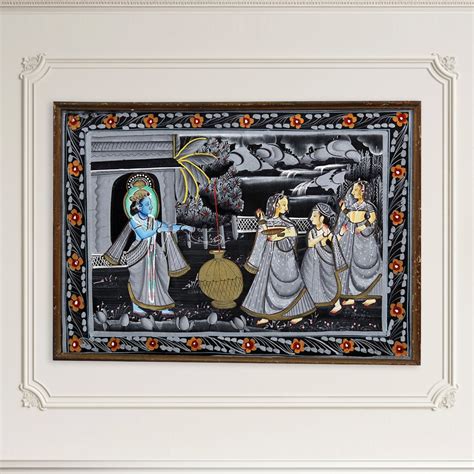 Buy the best-selling Lord Krishna Cloth Painting online | IndianShelf