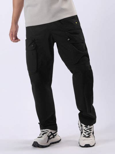 Buy Black Elasticated Drawcord Cargo Pants Online in India - Beyoung