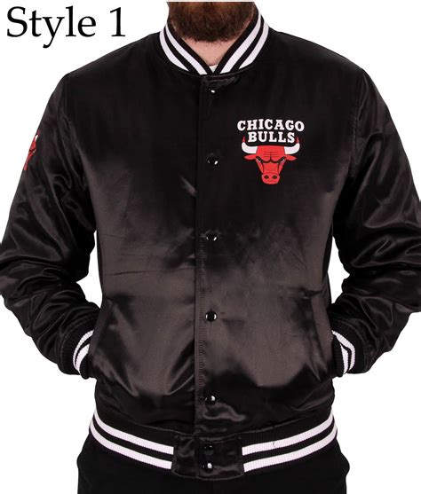 Bomber Satin NBA Chicago Bulls Starter Jacket Black - Jackets Expert