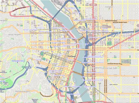 Portland, Oregon Map