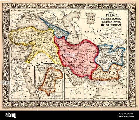 Original title: Map of Persia, Turkey in Asia, Afghanistan, Beloochistan ; Palestine, or the ...