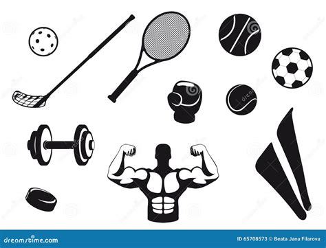 集合黑白体育象 向量例证. 插画 包括有 足球, 肌肉, 健身, 棍子, 哑铃, 顽童, 竹子, 照片, 设置 - 65708573