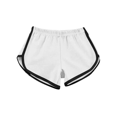 Womens Plus Size Athletic Shorts Elastic Waisted Lounge Pant Summer ...