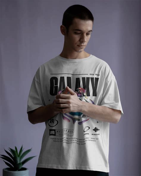 Oversized Galaxy Tee – Space Graphic Print | Zodiark