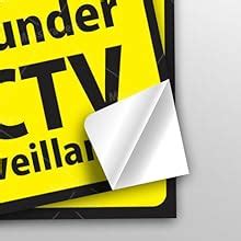 SIGNSTICK 2 x CCTV Sign Self Adhesive Warning/Safety/Security Decal ...