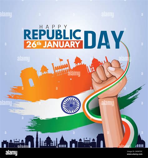 happy republic day India.26th January blue color background. abstract ...