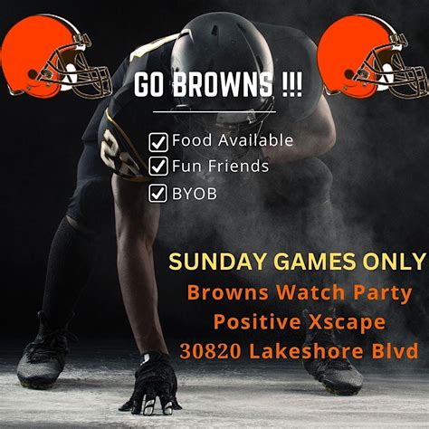 BROWNS Watch PARTY, Positive Xscape, Willowick, 17 September 2023 ...