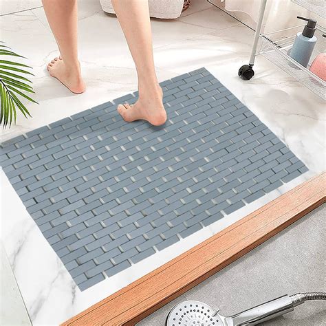 Bamboo Wooden Bath Mat | Non Slip Water-Resistant | Organic | Anti Slip ...