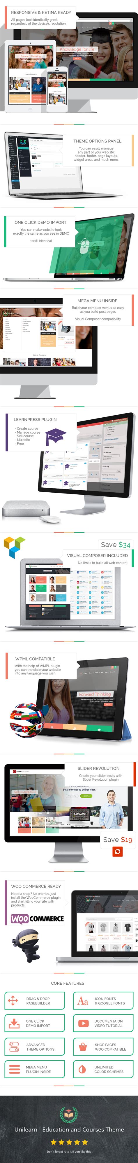 unilearn v1 2 1 education and courses wordpress theme