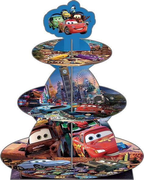 Cars Party Decorations, 3-Tier Cars Cupcake Stand, | Ubuy India