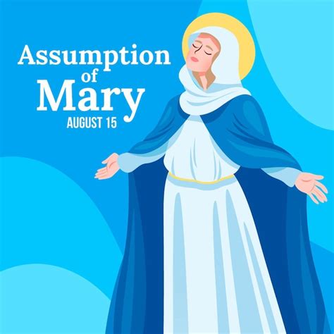 Assumption of mary illustration | Free Vector