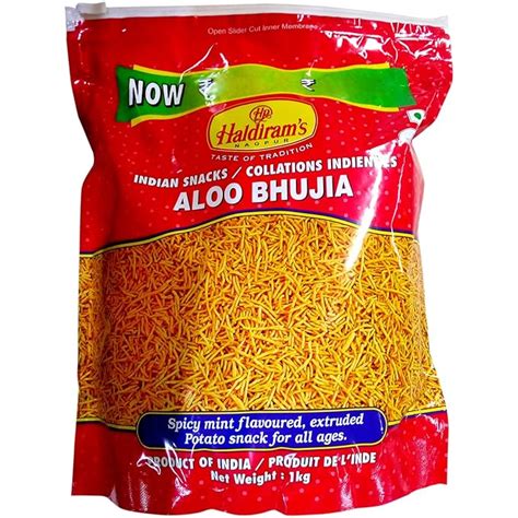 Haldiram's Snacks - Aloo Bhujia, Crunchy and Tasty Snacks, 1Kg Pouch ...