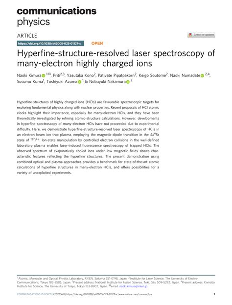 Hyperfine Structure Spectroscopy 的图像结果