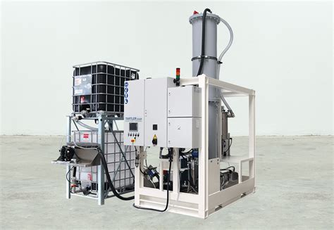 Degassing station for degassing liquid materials | Tartler