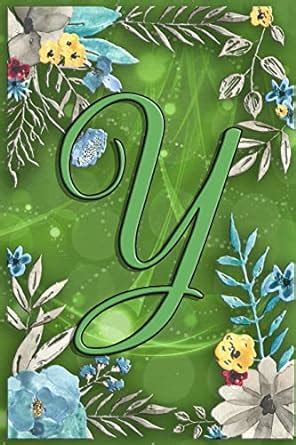 Buy Watercolor Flower Monogram Journal: Monogrammed Cover College Ruled ...