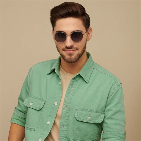 Grey Silver Transparent Full Rim Round Vincent Chase METAL SUN VC ...
