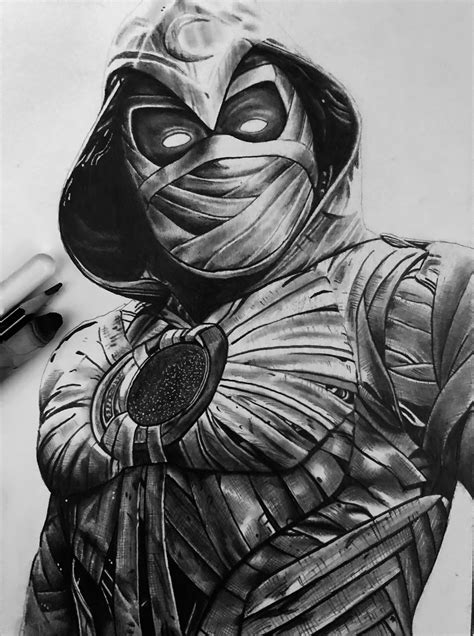 How To Draw Moon Knight Step By Step