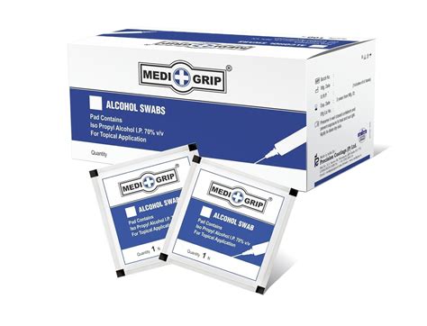 Medigrip Alcohol Swabs Pre-Injection Prep & Disinfecting Wipes 70% Iso ...
