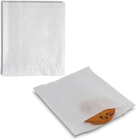 Amazon.com: Paper Sandwich Bags Bulk Wax Paper (200 Pack) 7" x 6" x 1 ...