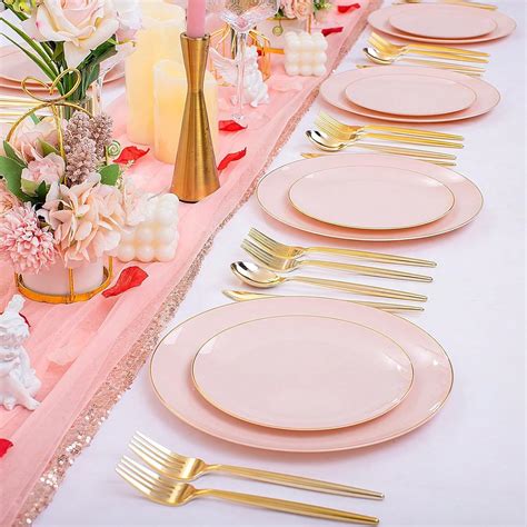 [Assiette]1 Set Of 10 Pieces 7.5-Inch Pink Dark Platters Suitable For ...