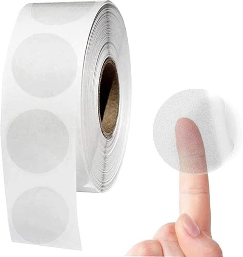 BlackDreams 25Mm Or 1 Inch (1000 Pcs) Transparent Round Dots Stickers ...