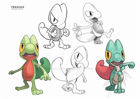 Image result for How to Draw Pokemon Treecko