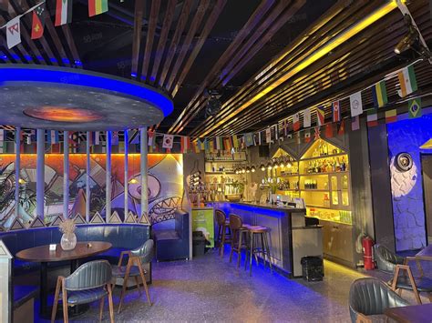 霓虹灯设计的酒吧，酒吧和餐厅的生意插画-正版商用图片0rs005-摄图新视界