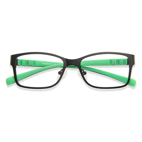 Buy Blue-Block Kids Computer Glasses: Black Green Full Rim Rectangle ...