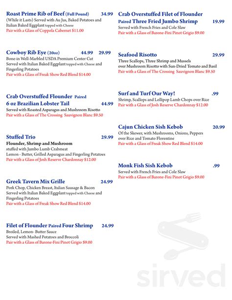 Jimmy's American Grill menu in Bordentown, New Jersey, USA