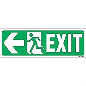Amazing sign Night Glow Exit with Arrow Sign Board (Pack of 6) : Amazon ...