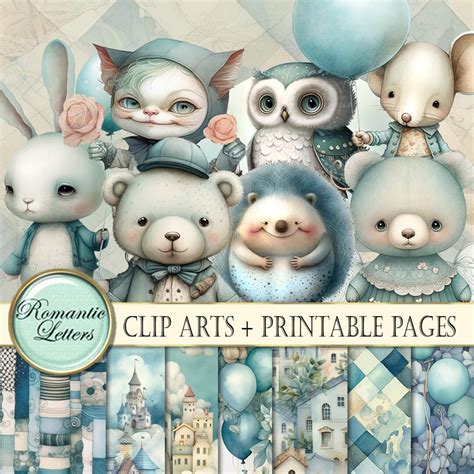 Digital Clipart Animal Digital for Kids Scrapbook Background Digital ...