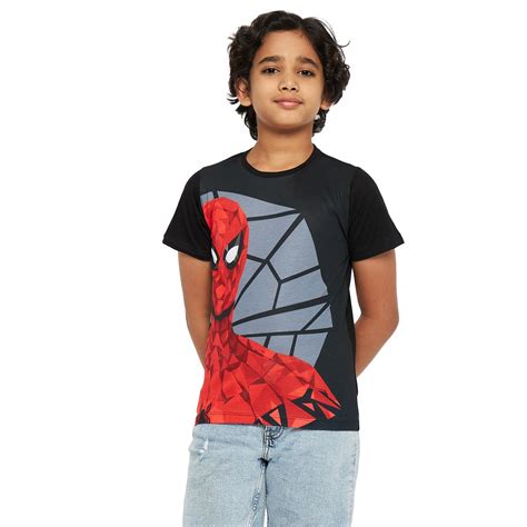 Marvel Spiderman by Wear Your Mind Boy's Printed Regular fit T-Shirt ...