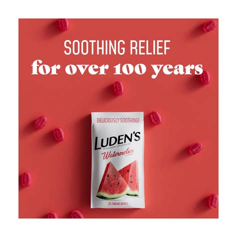 Buy Luden's Sore Throat Drops, For Minor Sore Throat Relief, Watermelon ...
