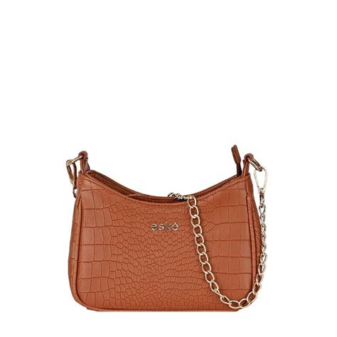 Buy Eske Jena Beige Animal Print Vegan Leather Shoulder Bag Online