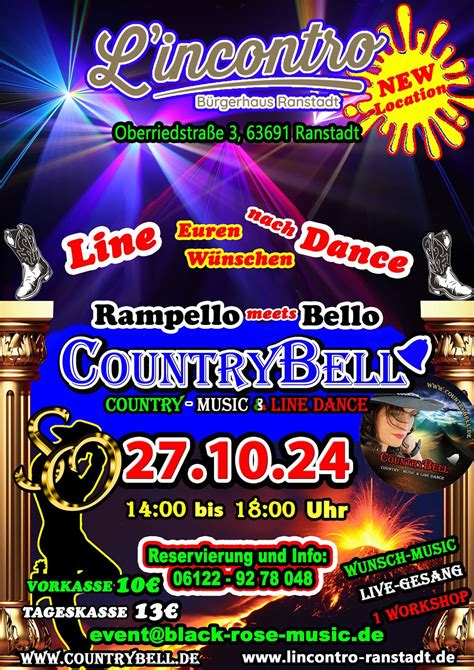 27.10.2024 Country-Music & Line Dance 63691 Ranstadt, Bürgerhaus ...