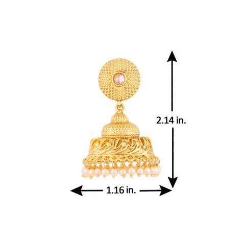 Gold Toned Traditional Jhumka Drop Earrings – VOYLLA