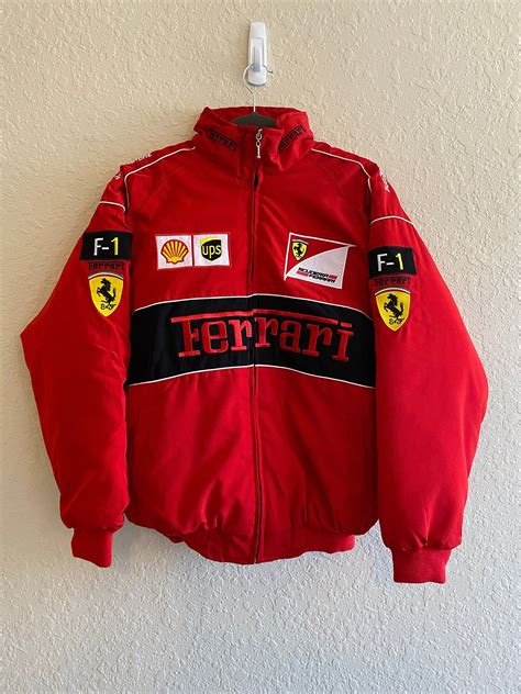 Nascar jacket ferrari vintage racing jacket 90s ferrari jacket y2k ...