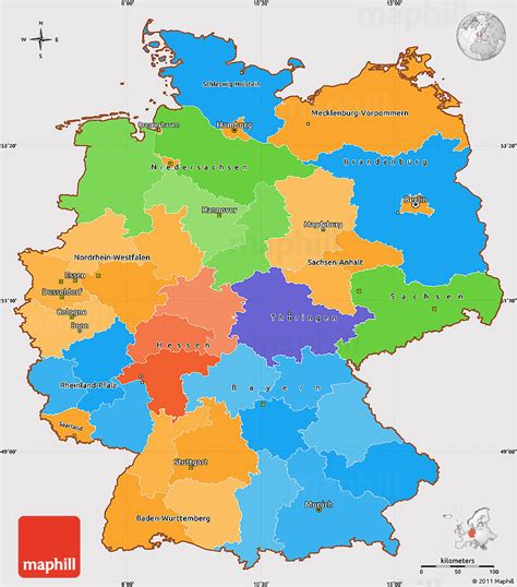 Detailed Map Germany 的图像结果