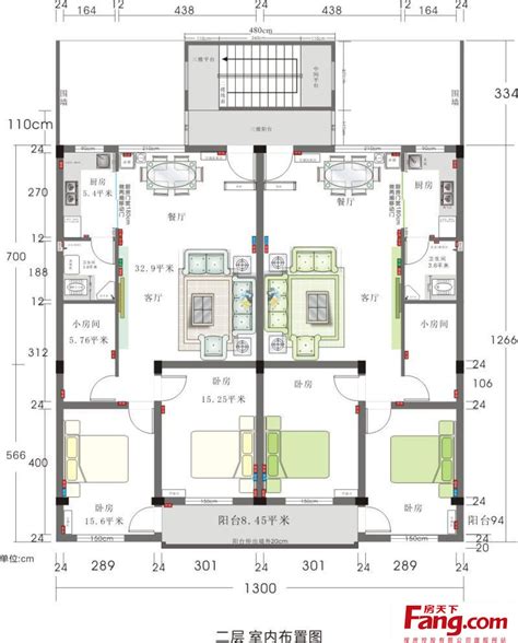 2018二层套房设计平面图-房天下装修效果图