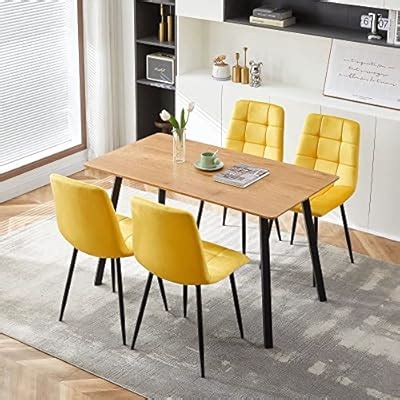 Buy Homedot Modern Dining Table Set for 4,5-Pieces Dining Room Set,49 ...