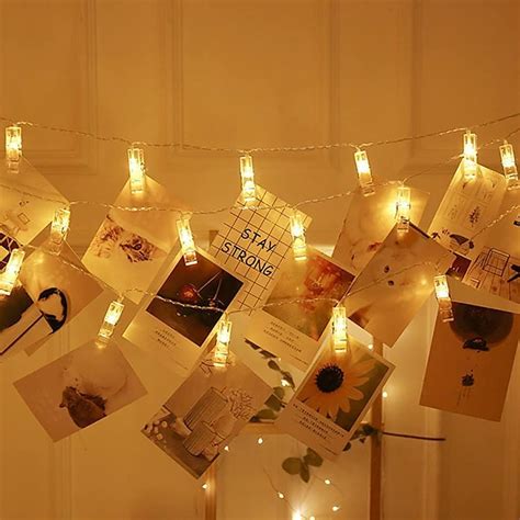 Party Propz Led Clip Lights For Photo Hanging- 16Pc Photo Clips With ...