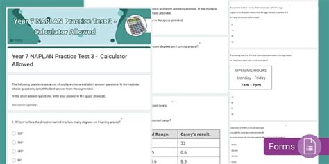 Year 7 NAPLAN Maths Calculator Paper 3 - Beyond Mats