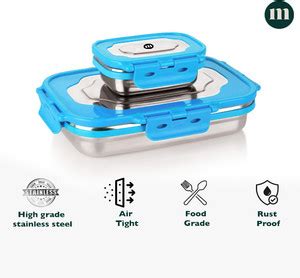 Flipkart.com | Housify Breeza blue lunch box with small container ...