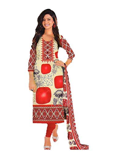 Buy Niaa Creations Women's Cotton Salwar Suit (NC03_Free Size_Cream) at ...