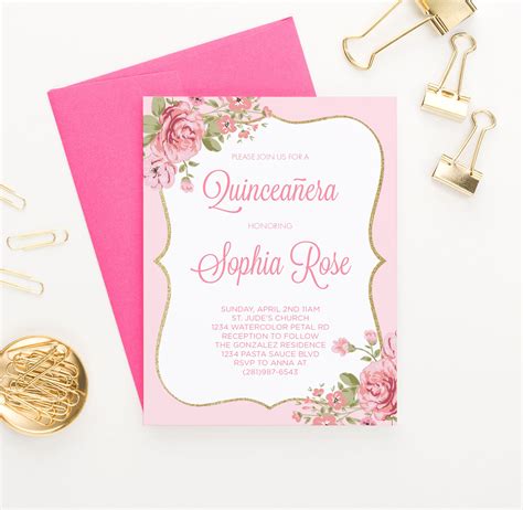 Quince Invitations Fonts Quinceanera Party Invitations | Minted