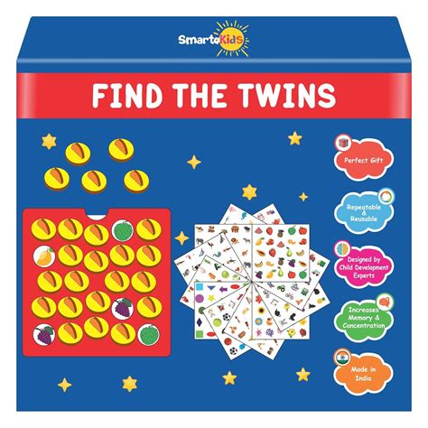 Buy SmartoKids Find The Twins Multicolor Wooden Game For Kids- Fun ...