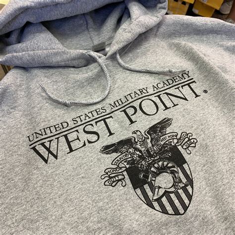 Sweatshirt: West Point Word Art +USMA Crest (Hooded with Hand Warming ...